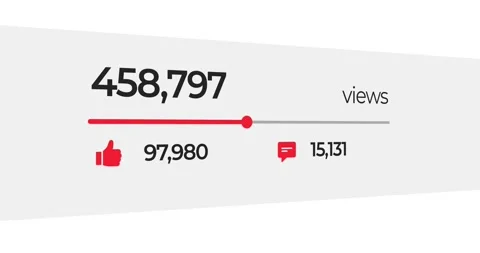 Animation video view , like and comment viral Stock Footage 312720411