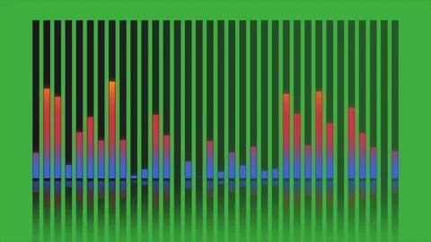 Animation video visual equalizer with re... | Stock Video | Pond5