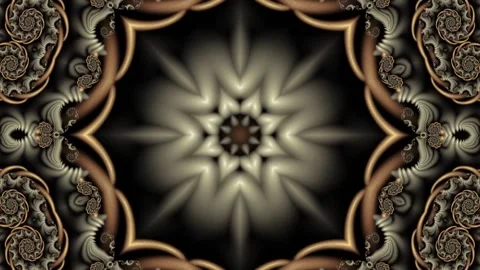 Animation of a vintage abstract background of a circular ornament Stock Footage 146267105