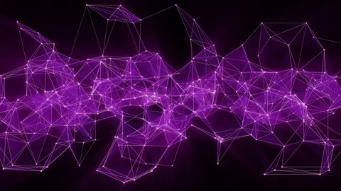 Animation of violet plexus network transforming to neon russian text - FUTURE. Stock Footage 103120034