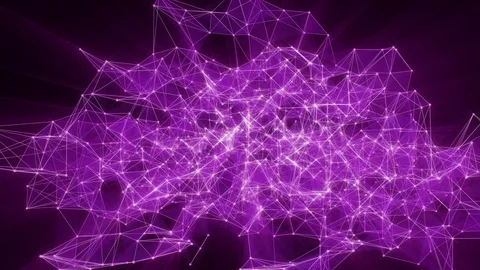 Animation of violet plexus network transforming to neon russian text - welcome. Stock Footage 103342732
