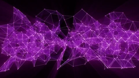 Animation of violet plexus network transforming to neon spanish text - welcome. Stock Footage 103342875
