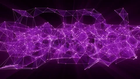 Animation of violet plexus network transforming to russian text - communication. Stock Footage 103401177