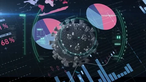 Animation of virus cell over screen with... | Stock Video | Pond5
