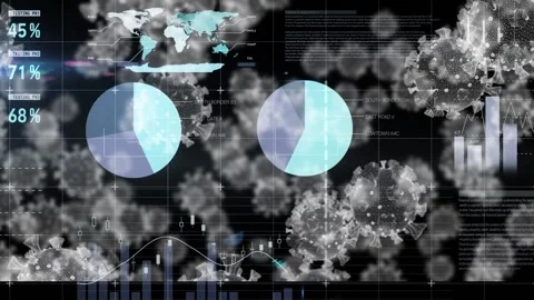 Animation of virus cells over screen wit... | Stock Video | Pond5