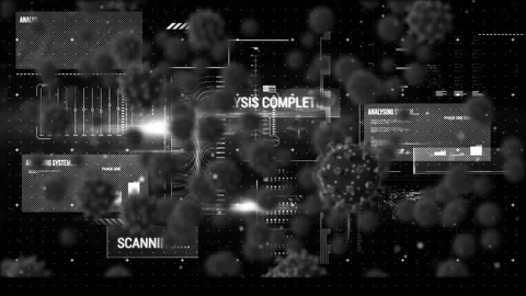 Animation of virus cells over screen wit... | Stock Video | Pond5
