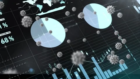 Animation of virus cells over screen wit... | Stock Video | Pond5