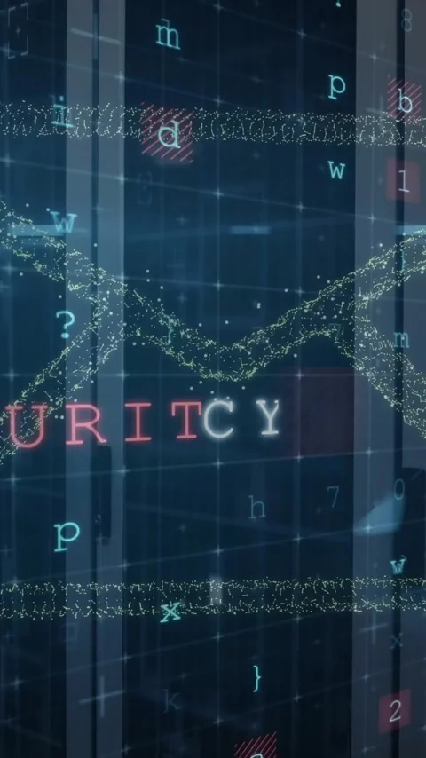 Animation of virus warning and digital data processing over computer servers Stock Footage 343887474