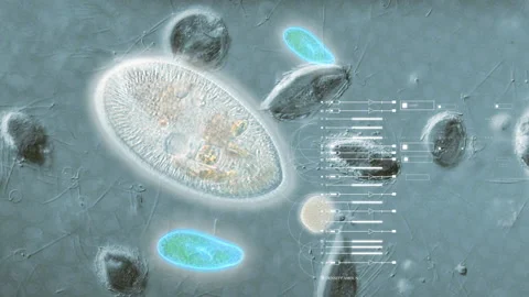 Animation - Viruses under microscope. Bacteria virus. Stock Footage 171793429