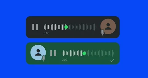 Animation voice message with chroma key blue screen Video stock 314691625