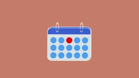 Animation of wall calendar symbolizing passage of time and planning. Stock Footage 295487426