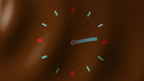 Animation wall clock. Animation 3D Timelapse. Fabric structure 動画素材 201733232