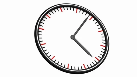 Animation wall clock. Time Passing by Loopable video of clock 3D Timelapse .. Stock Footage 272760060
