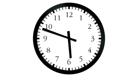 Animation wall clock. Time Passing by Loopable video of clock 3D Timelapse .. Stock Footage 272761034