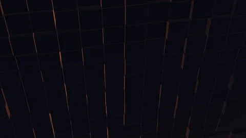 Animation of wall consisting of cubes in brown shade moving forward and backward Stock Footage 124499637