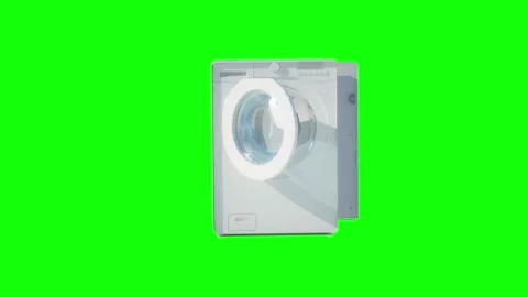 Animation of washing machine assembly and repair the concept of home applian Stock Footage 259001112