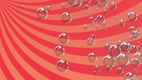 Animation of water bubbles moving over looping striped pattern Stock Footage 325700162