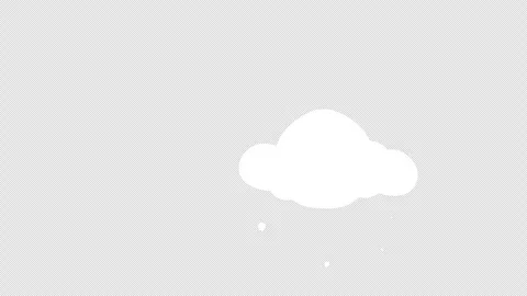 Animation water drop rain cloud loop Animation video transparent background.. Stock Footage 310644508