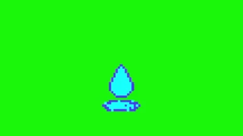 Animation of water on green screen Vídeo Stock 334773814