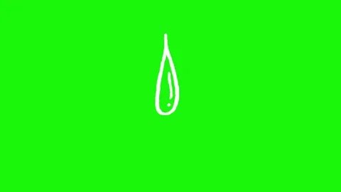Animation of water on green screen Stock-Footage 334773832