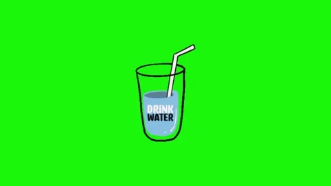 Animation of water on green screen 動画素材 334773837