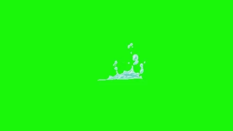 Animation of water on green screen Видео 334773840
