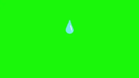 Animation of water on green screen Vídeo Stock 334773862