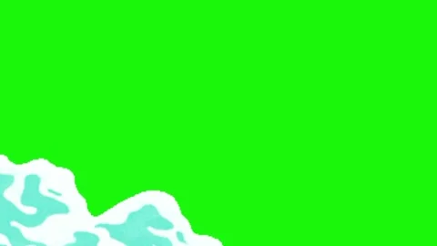 Animation of water on green screen Vídeo Stock 334773868
