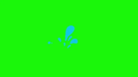 Animation of water on green screen Stock Footage 334773872