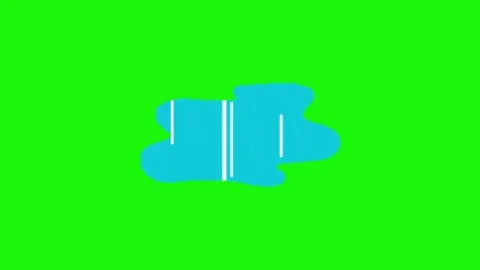 Animation of water on green screen Stock-Footage 334773984