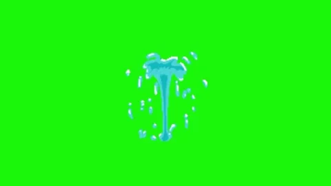 Animation of water on green screen Video stock 334773996