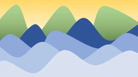 Animation of wave with flat color Video stock 129681032