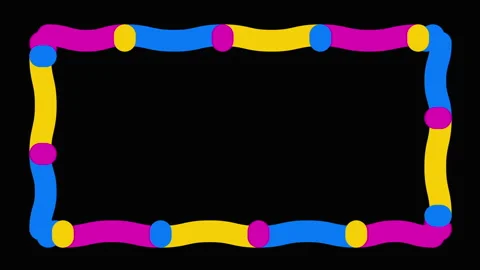 Animation wave frame of various moving geometric color shapes 库存影片 148326262