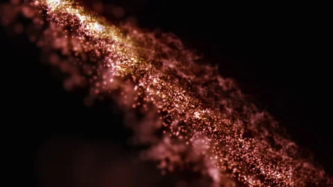 Animation with wave  glitter particles in slow motion Stock Footage 157245990