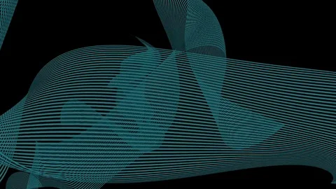 Animation with wave object in motion made with trapcode. Stock-Footage 76945802