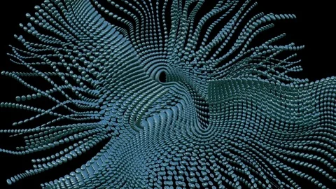 Animation with wave object in motion made with trapcode. Stock-Footage 76945828