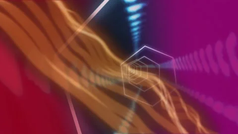 Animation of wave pattern and looping he... | Stock Video | Pond5