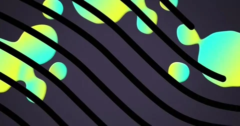Animation of wave pattern over multicolored abstract pattern against gray Video stock 246528600