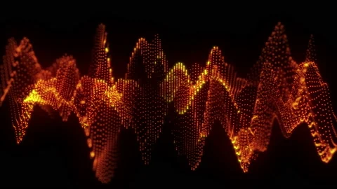 Animation of Waveform. Music equalizer visualization. Stock Footage 112365976