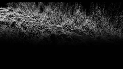 Animation of waves of white particles mo... | Stock Video | Pond5