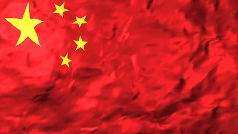 Animation waving flag of China. Video stock 104841850