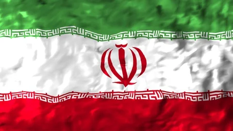 Animation waving flag of Iran Stock Footage 122419894