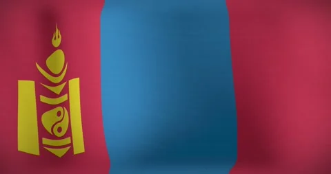 Animation of waving flag of mongolia Stock Footage 330782403