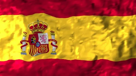 Animation waving flag of Spain Stock Footage 104842748