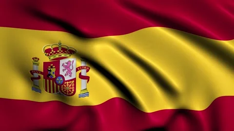 Animation of Waving Spain Flag Vidéo 131843788
