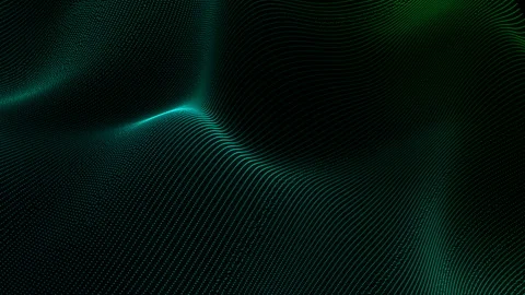 Animation of wavy glowing dots. Stock Footage 112106254