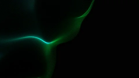 Animation of wavy glowing dots. Stock Footage 112106285