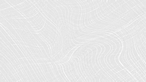 Animation of a wavy white grid on a black screen. Stock video with painting Stock Footage 252664236
