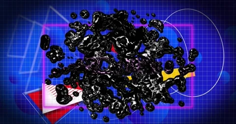 Animation of we are hiring text in rectangle over geometric shapes, abstract Stock Footage 246530348