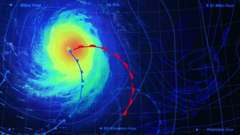 Animation of Weather Map Stock Footage 105771728